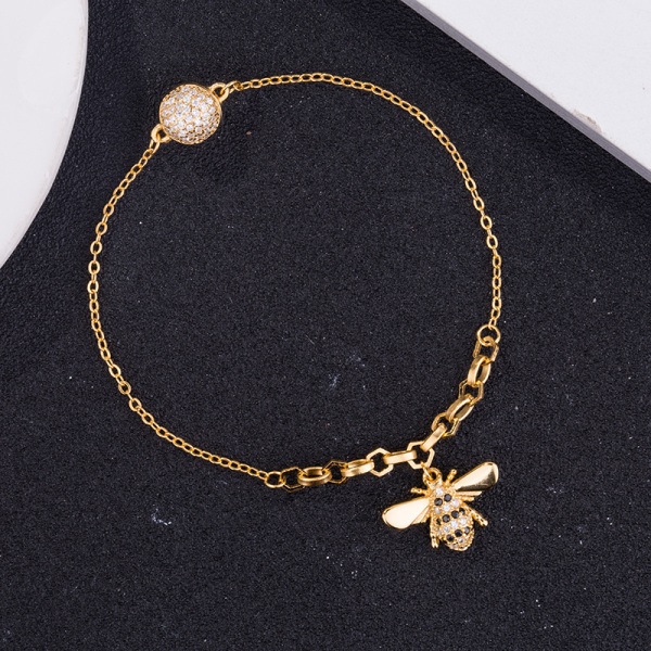 Small bee bracelet invisible magnetic buckle new s925 sterling si