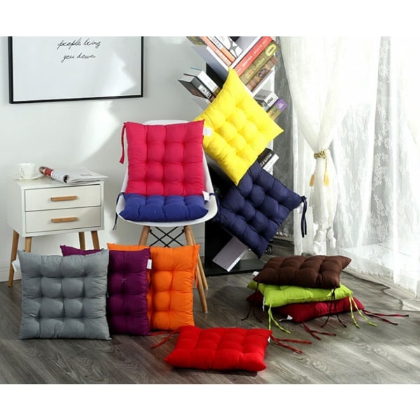 Set med 2 stolsdynor inomhus & utomhus tjocka mjuka sittdynor