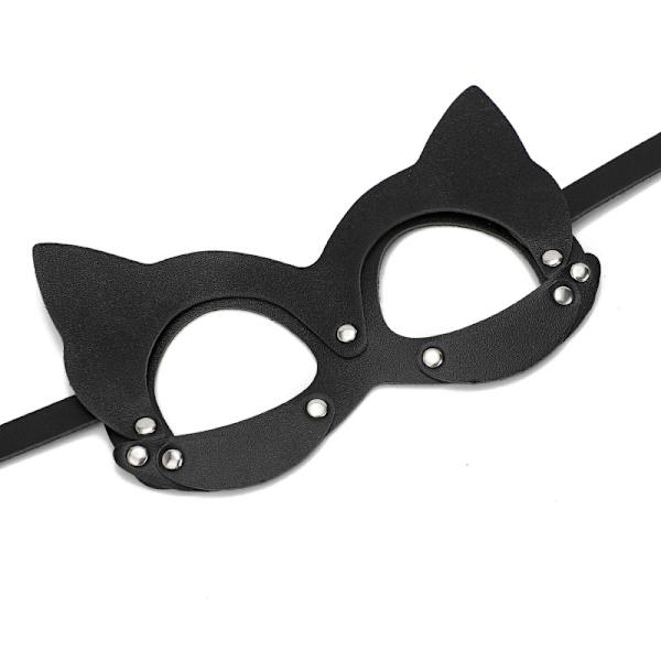 Fashion Eye Mask Läder Katt-headed Mystery Pu Mask