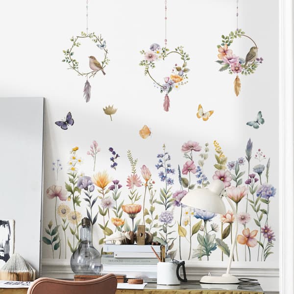 väggdekal vuxen sovrum väggdekaler blommor väggdekal blommor Mural