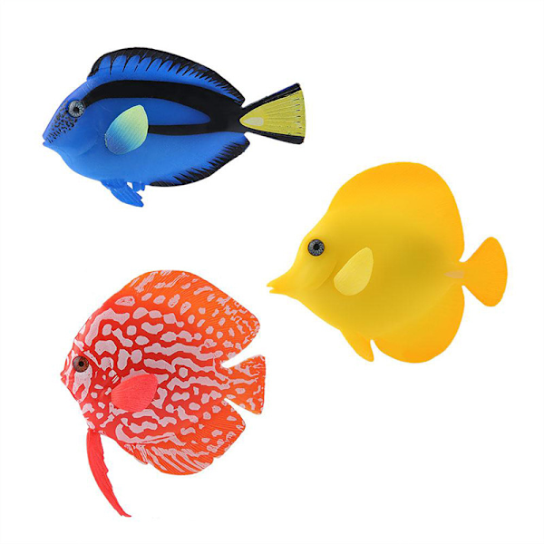 3 Pcs Artificial Fish Aquarium Decoration Tropical Fish Decoration Artifici