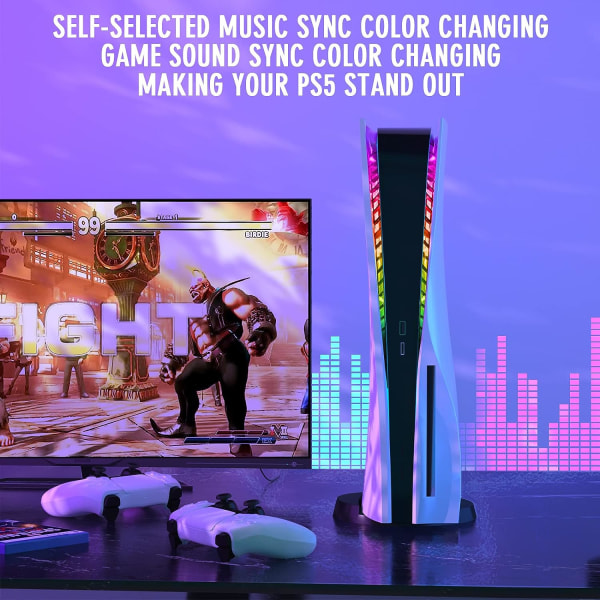 LED-ljus för PS5-konsol, Playstation 5 LED-lampor gör-det-själv-dekoration