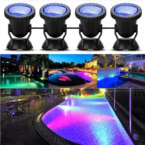 Waterproof Submersible LED Floodlights RGB Spot Lamp, Adjustable