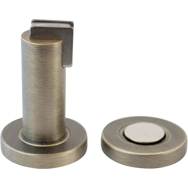 Magnetisk dørstopper i antikt look - Dørstopper med gulv- og vægmonteringsmateriale - Magnetisk dørblok - Ø 5,2 cm, højde 8,3 cm