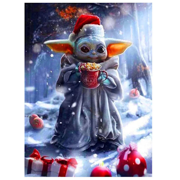 5D diamantmålning Yoda baby dekorativ väggkonst DIY full diamon