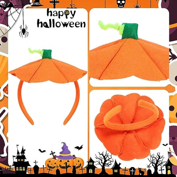 4 stk Halloween Gresskar Hodebånd Halloween Kostyme Elastiske Hodebånd for Halloween Kostymefest Tilbehør