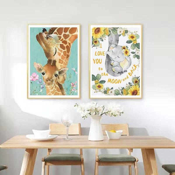 Giraff DIY Diamantmålning Set, Lämplig för Vuxna och Barn Diamantkonst Hantverk, Diamantmålning Set för Väggdekor Gåvor 12x16tum