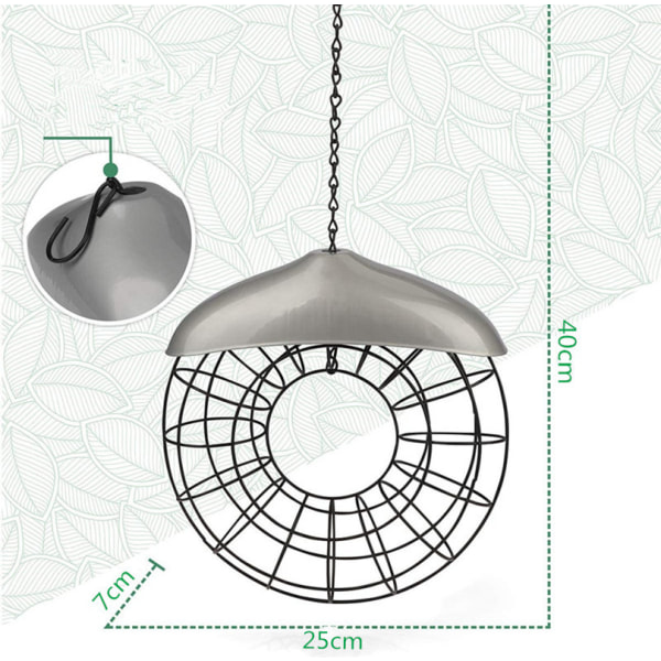 Metallfettbollhållare för fåglar hängande med rostfritt stål G