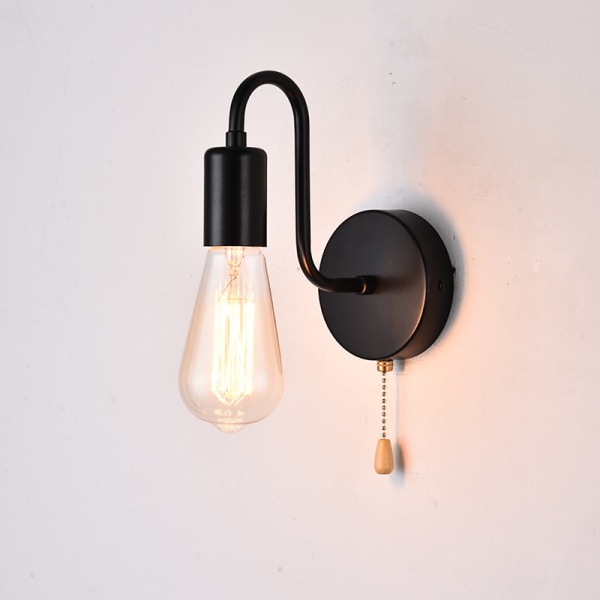 1 stk Vintage væglampe, industriel indendørs væglampe, retro jern