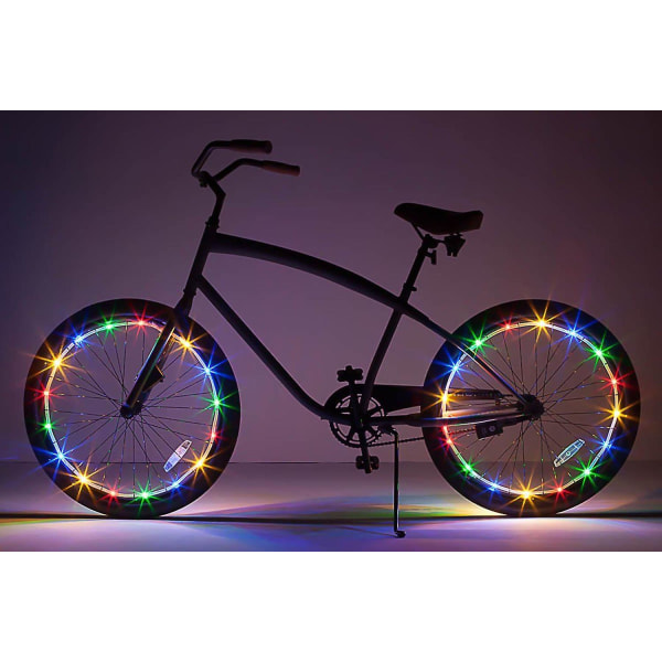Led sykkelhjul lys sykkeldekk vanntett tur God gave til K