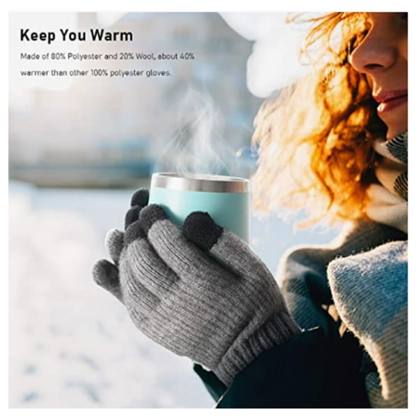 1 pari talven lämpimiä käsineitä Autumn Plus Velvet kosketusnäyttö Paksu K