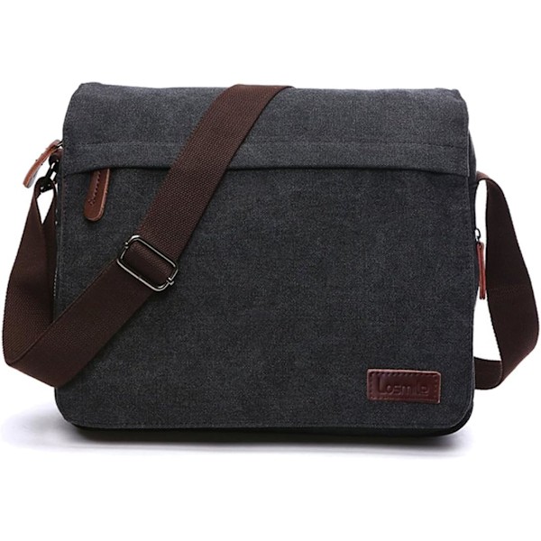 Men Shoulder Bags, Canvas Crossbody Bags, 13.3 inch Laptop Bags, Messenger