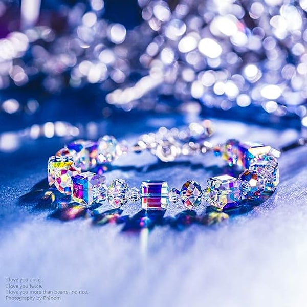 Sterling Silver Armband för Kvinnor Northern Lights Kristaller Brac