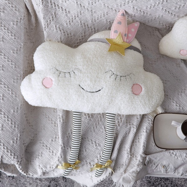 1pc Cloud Shape Pillow Cute Decoration Plush Cushion, Comfortable