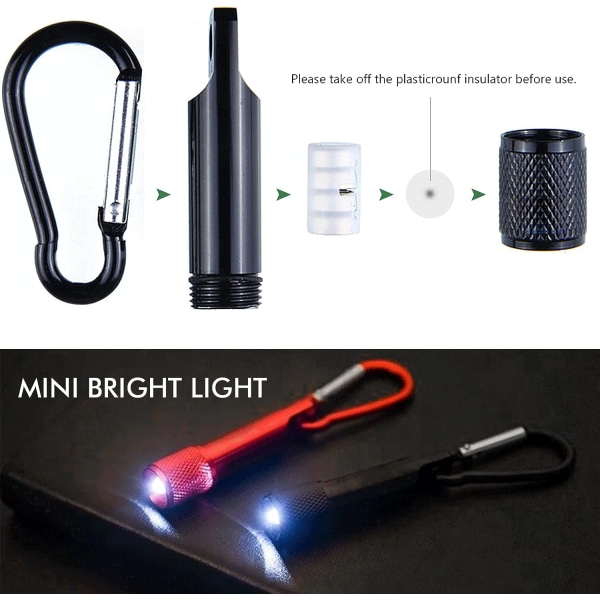 14 delar bärbar mini ficklampa Mini LED ficklampa med Keyc
