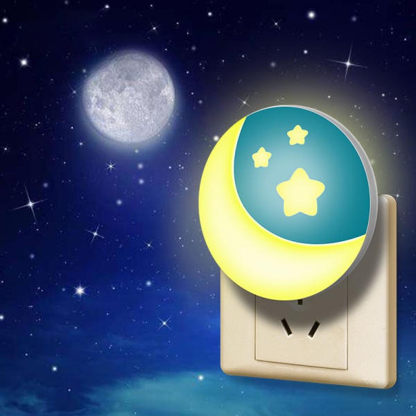 1 Pc Children's Night Light Baby Wall-Mounted Electric Outlet wit