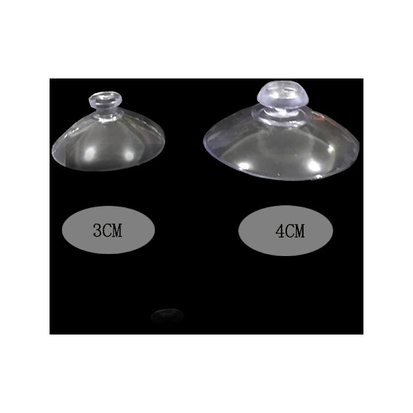 Set med 20 små transparenta plast sugkoppar, utan krok, 30 mm