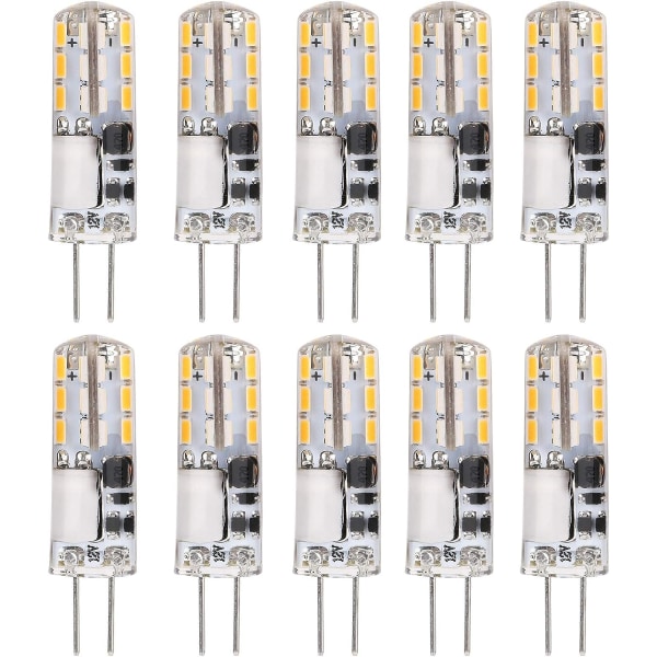 G4 LED-pærer Dimbar J-C Bi-Pin baselyslamper 1,2W AC/DC 12V