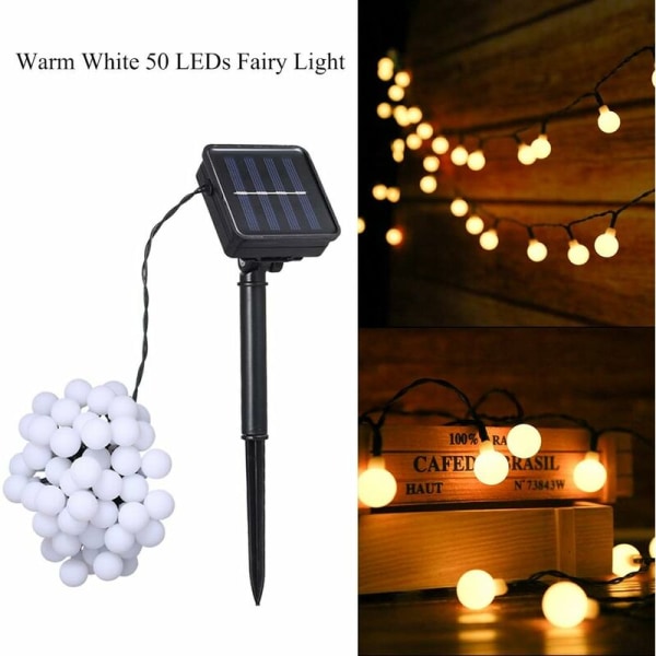 Outdoor Solar String Lights, 6.9M 50 LED Solar String Lights Wate