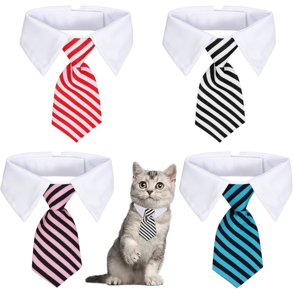 4 kpl Lemmikkien solmiota säädettävä koiran ja kissan solmio Muodollinen koiran kaulapanta Pu
