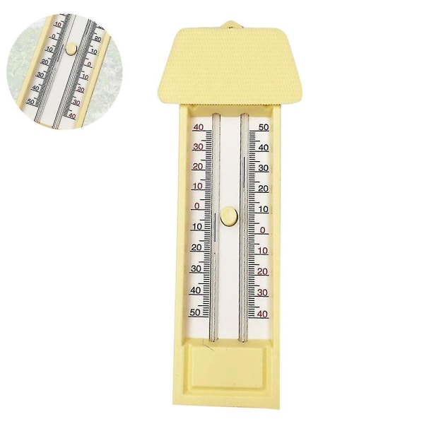 Termometern mäter den högsta och lägsta temperaturen i växthuset