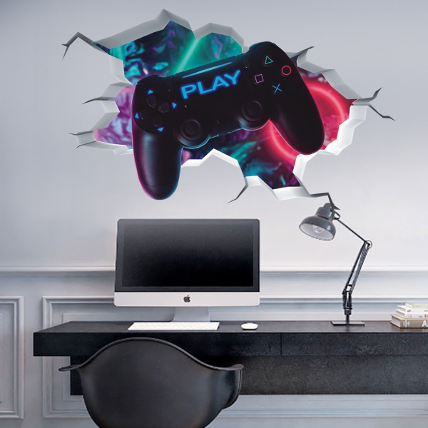 3D Gamer Wall Stickers, Gamer Wall Poster Decoration, ADIY Gamer St