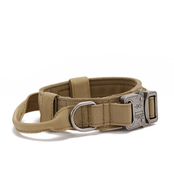 Tactical Dog Halsband -, Justerbart Nylon Vadderat Hundhalsband för Med