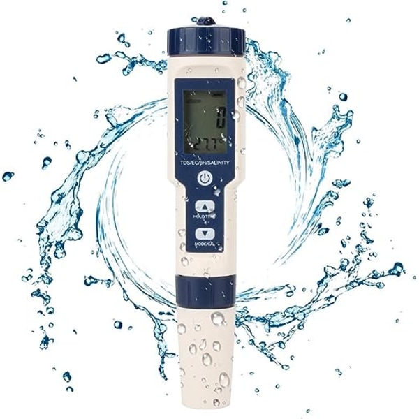Haofy Water Tester 5 i 1 multifunktionel vandkvalitetstester, D