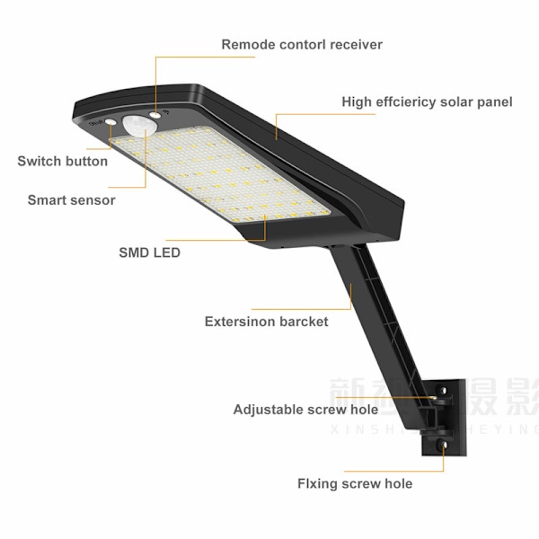Solcellslampor utomhus, 56 LED enkel att installera rörelsesensor solcellslampa