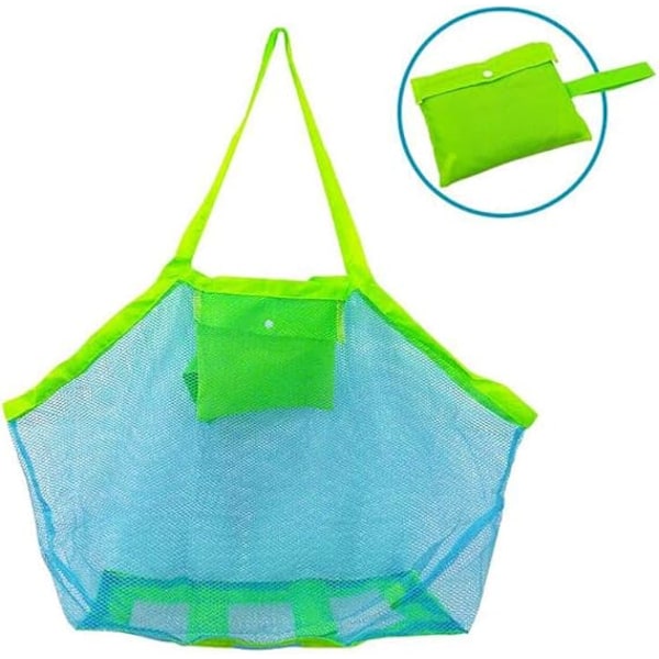 Mesh Strandtaske, Letvægts Mesh Strand Tote Genanvendelig Dame Indkøbspose wi