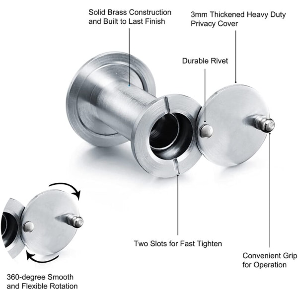 14mm Door Viewer at 200° Wide Angle for 35-55mm Door Thickness wi