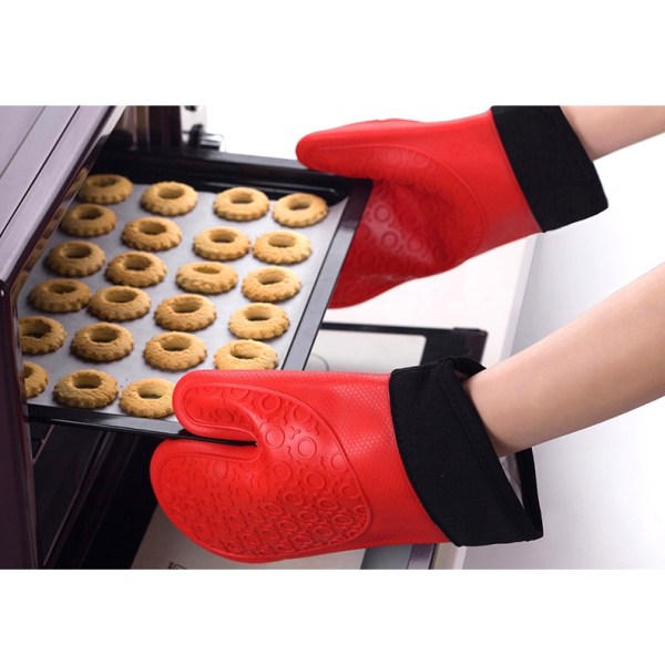 1 par värmebeständiga handskar i silikagel för matlagning, grillning, Ganz Silica G