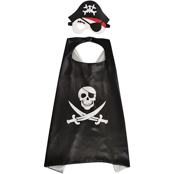 Barn pirat set Halloween cape med pirat ögonlapp Pirat