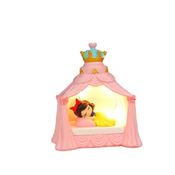 Princess Series Pink Castle Night Light Gift Girl Sovrum Dekoration