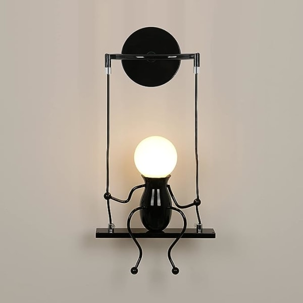 Indendørs Væglampe, Creative Humanoid Swing Væglampe, E27 Indu