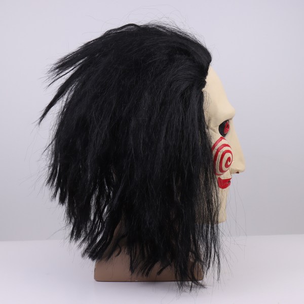 Mask med syntetiskt hår - Perfekt för karneval och Halloween - A