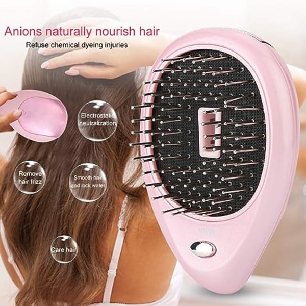 Electric Ion Hair Brush, Mini Negative Ion Hair Comb for Combing