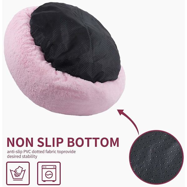 Anti-stress korg kattbädd för kattunge mjuk fluffig kuddkorg