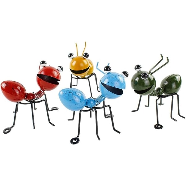 Metallmyra En grupp med 4 färger Söt insekt för att hänga väggkonst Ga