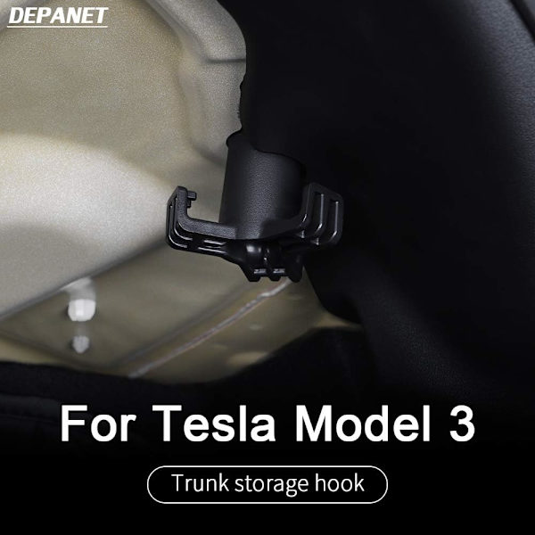 Tesla Model 3 bagageutrymmeskroktillbehör för 2016 2017 2018 2019 2020