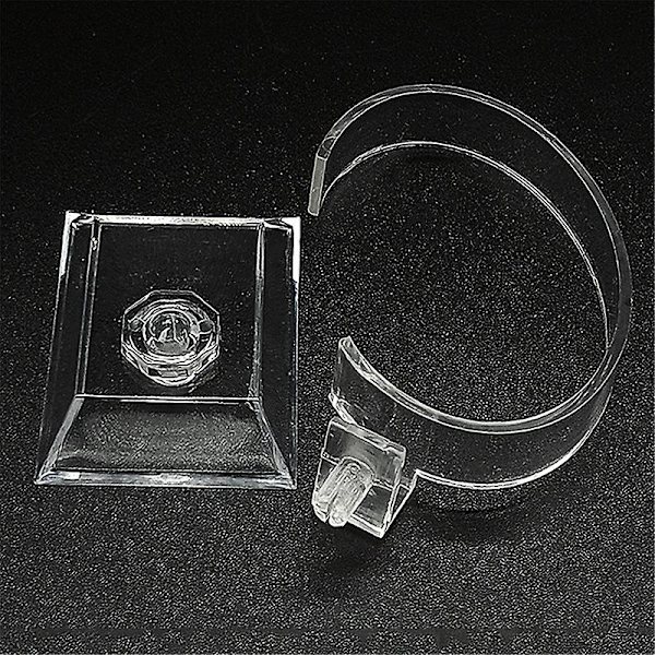 Transparent plastpar för klockdisplay, par, herr och dam