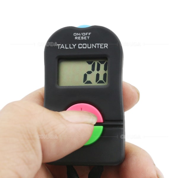 Digital Handheld Clicker Elektronisk Manuell Plus och Minus Portabel