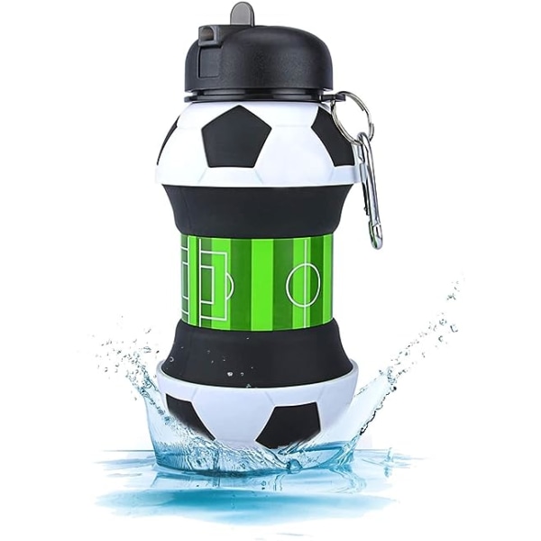 Småbørnsvandflaske fodboldstil, børnevandflaske, 580 ml vand