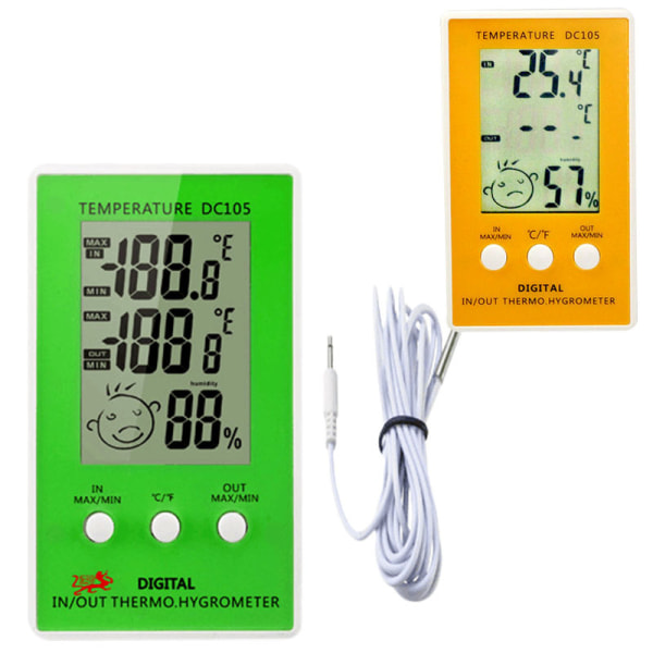 Biltermometer Innendørs Utendørs LCD Digital Display Temperaturmåler