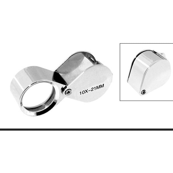 10x Glas Juveler Loupe Loop Øje Forstørrelsesglas Forstørrelsesglas Metal Krop