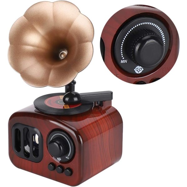 Retro Gramophone Musikbox Miniatyrgrammofon Form Musikbox C