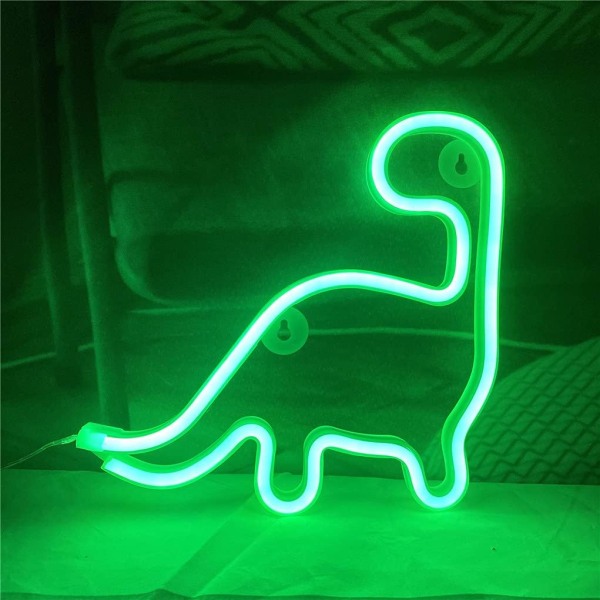 QiaoFei Dinosaur neon logotyp barngåva LED logotyp nattlampa di