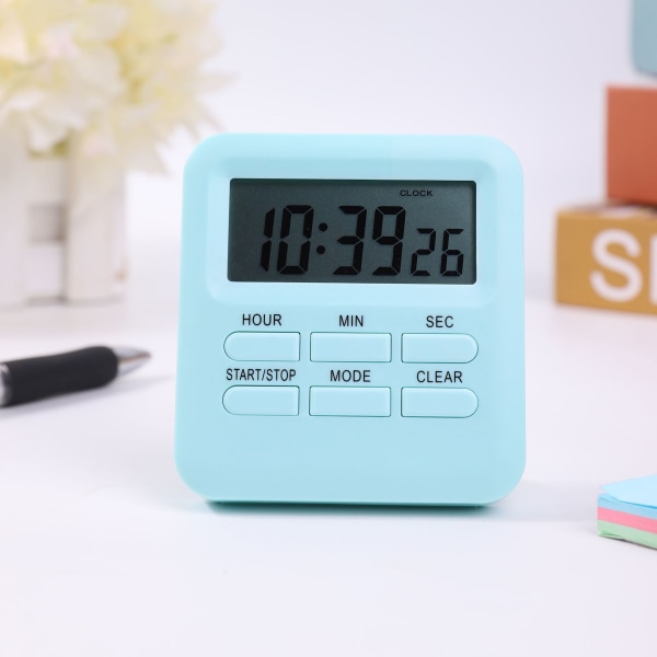Digital kjøkkentimer med klokke-/alarmklokkefunksjon, magnetisk B