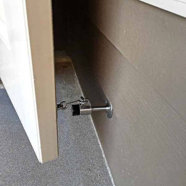 Kraftig dörrstopp med krok Rostfri dörrstopparborste