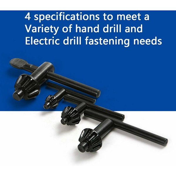 4 st chucknyckel för elektrisk borrklämma [chuckdiameter: